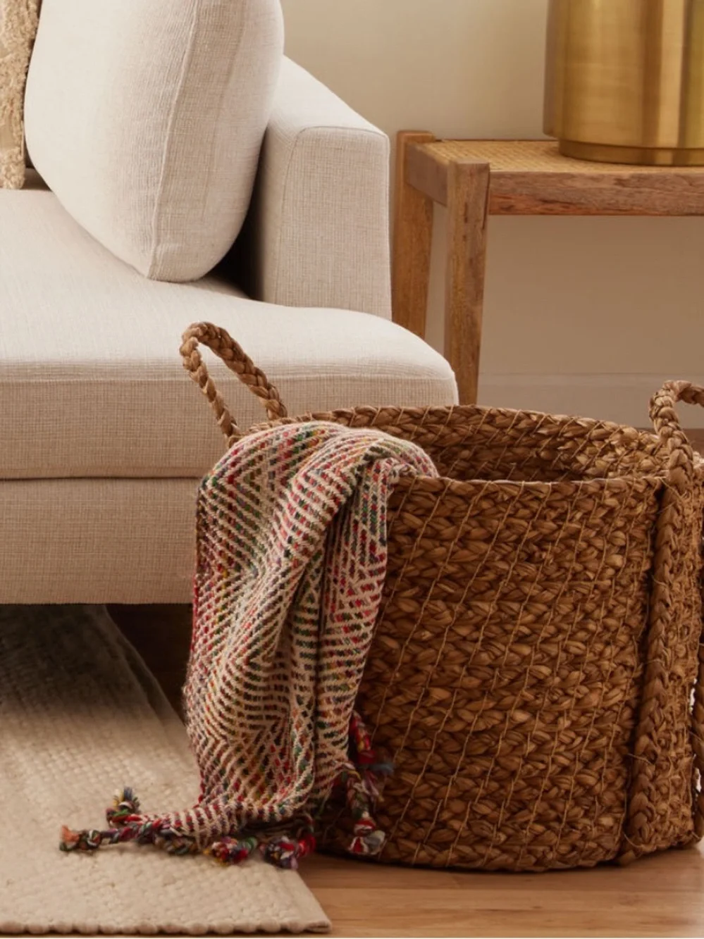 Multicolor Stitch Fringe Throw Blanket